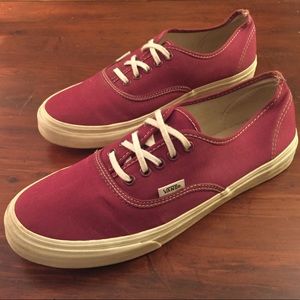 Fresh Maroon Lace Up Vans